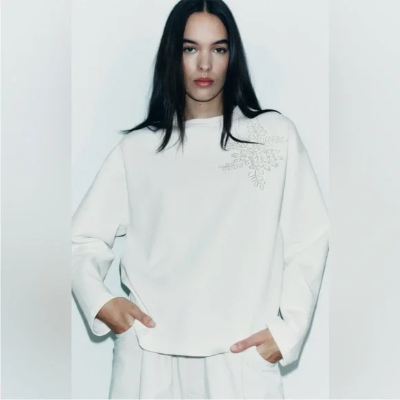 BNWT ZARA JEWEL SWEATSHIRT - Picture 3 of 8
